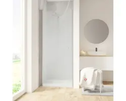 Drehtür für Nische Schulte Garant 2.0 800x2000 mm Anschlag links Dekorglas Nebel aluminium