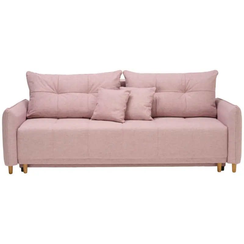 Schlafsofa in Webstoff Rosa