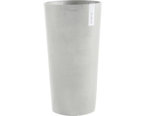 Pflanzvase Ecopots Amsterdam Kunststoff Ø 41 cm H 76 cm weißgrau