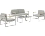 Hornbach Gartenlounge-Set Marbella 4-tlg. weiß