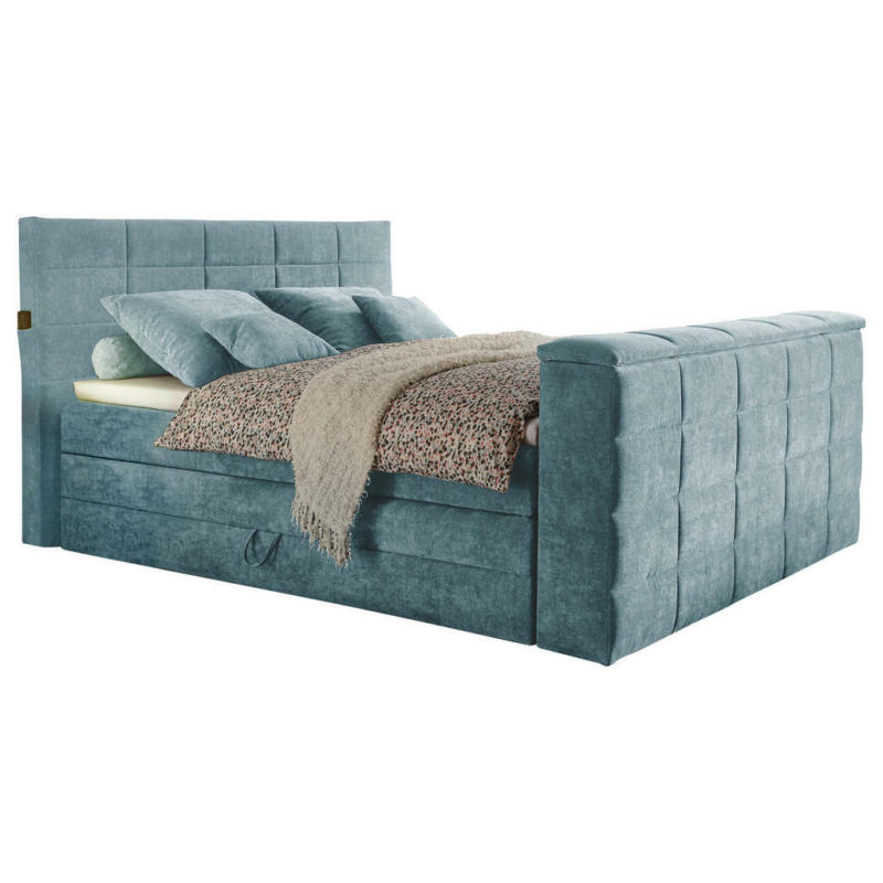 Boxspringbett 180/200 cm in Blau