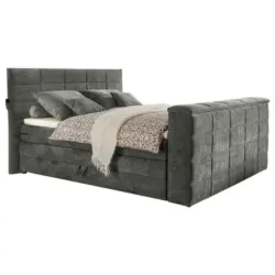 Boxspringbett 180/200 cm in Grau