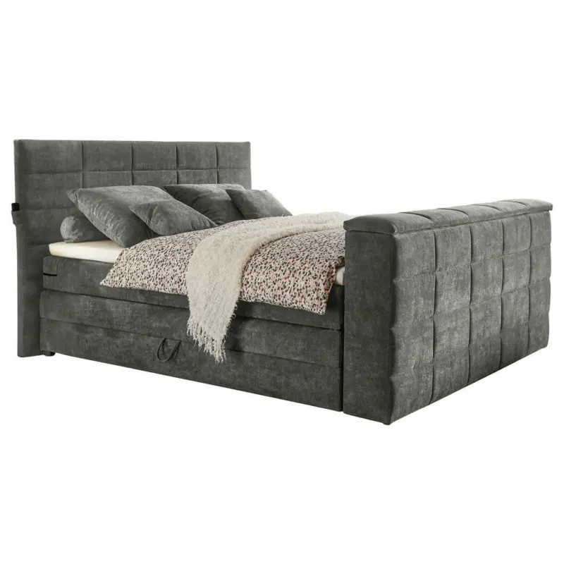 Boxspringbett 180/200 cm in Grau