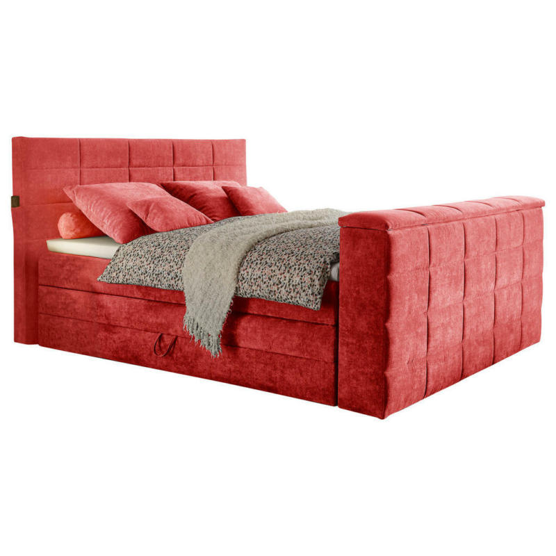 Boxspringbett 180/200 cm in Rot