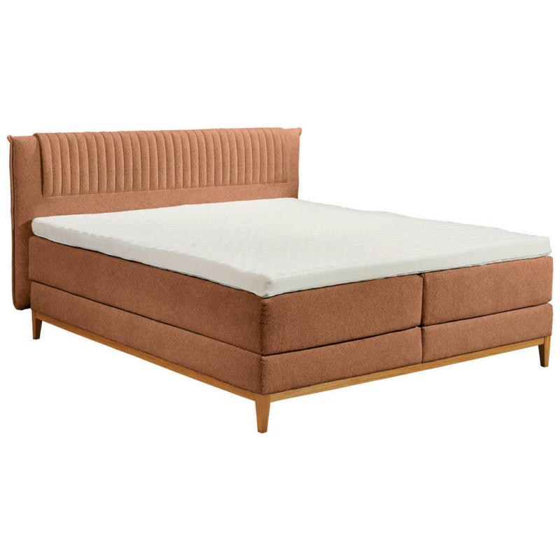 Boxspringbett 180/200 cm in Cognac