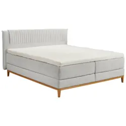 Boxspringbett 180/200 cm in Silberfarben