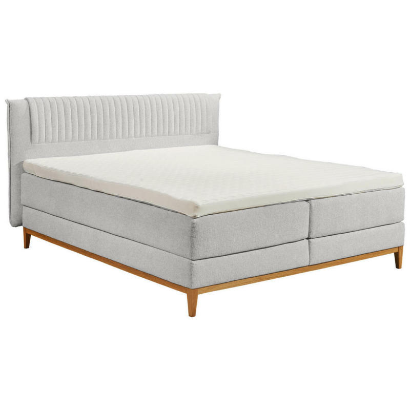 Boxspringbett 180/200 cm in Silberfarben