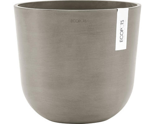 Pflanztopf Ecopots Oslo Kunststoff Ø 25 cm H 21,8 cm braungrau