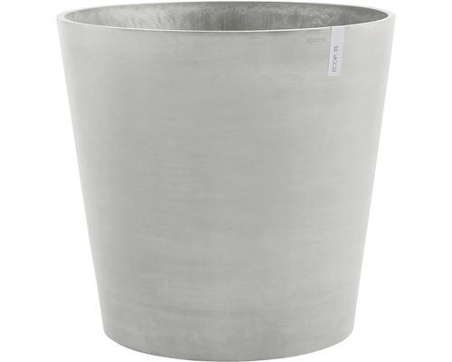 Pflanztopf Ecopots Amsterdam mit Rollen Kunststoff Ø 80 cm H 75 cm weißgrau