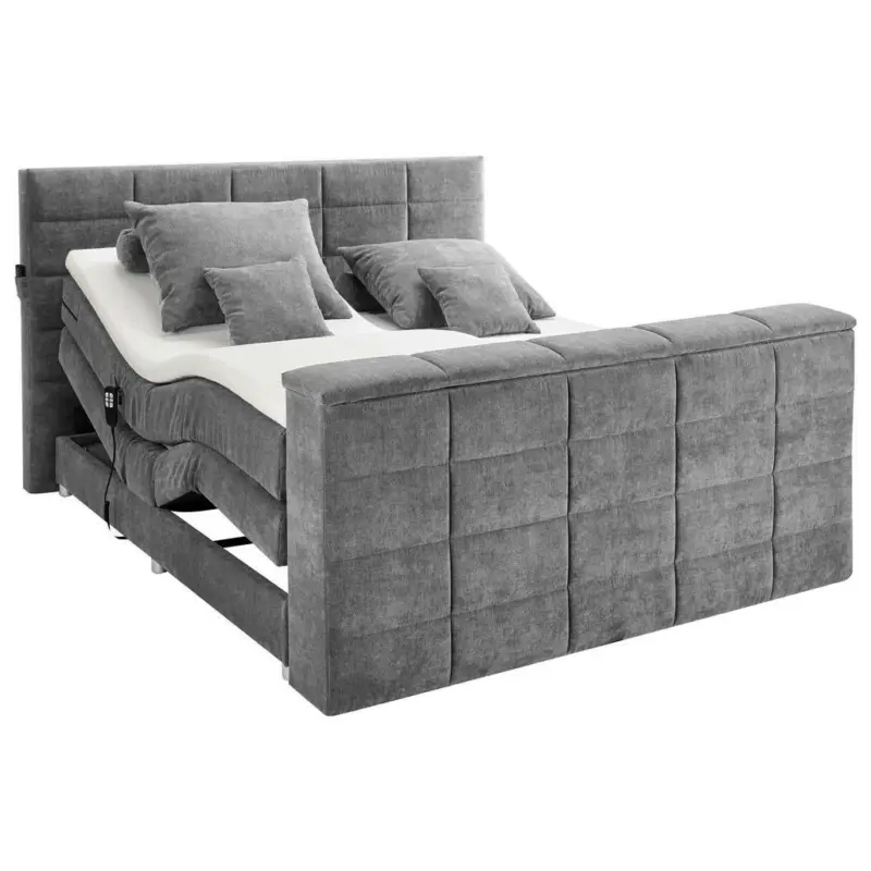 Boxspringbett 180/200 cm in Grau