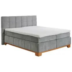 Boxspringbett 180/200 cm in Hellgrau