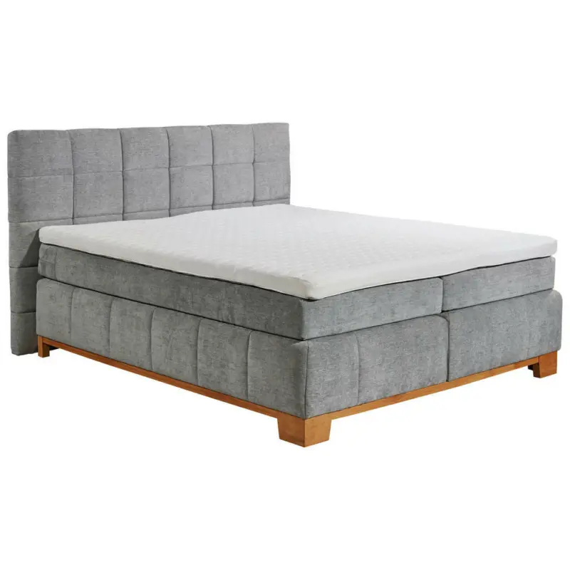 Boxspringbett 180/200 cm in Hellgrau