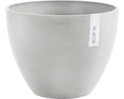 Pflanztopf Ecopots Antwerp Kunststoff Ø 50 cm H 37,5 cm weißgrau