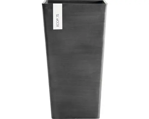 Pflanzvase Ecopots Rotterdam Kunststoff 31x31x56 cm dunkelgrau