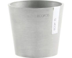 Pflanztopf Ecopots Amsterdam Mini Kunststoff Ø 13 cm H 11,4 cm weißgrau