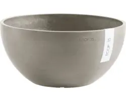 Pflanzschale Ecopots Brussels Kunststoff Ø 35 cm H 16,5 cm braungrau