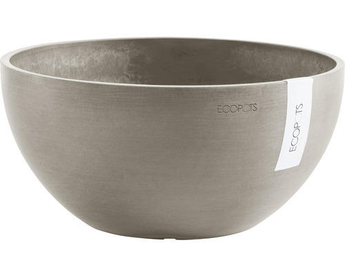 Pflanzschale Ecopots Brussels Kunststoff Ø 35 cm H 16,5 cm braungrau