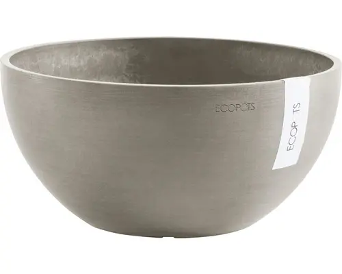 Pflanzschale Ecopots Brussels Kunststoff Ø 35 cm H 16,5 cm braungrau