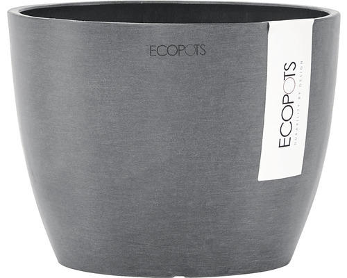 Pflanztopf Ecopots Stockholm Kunststoff Ø 16 cm H 12,5 cm grau