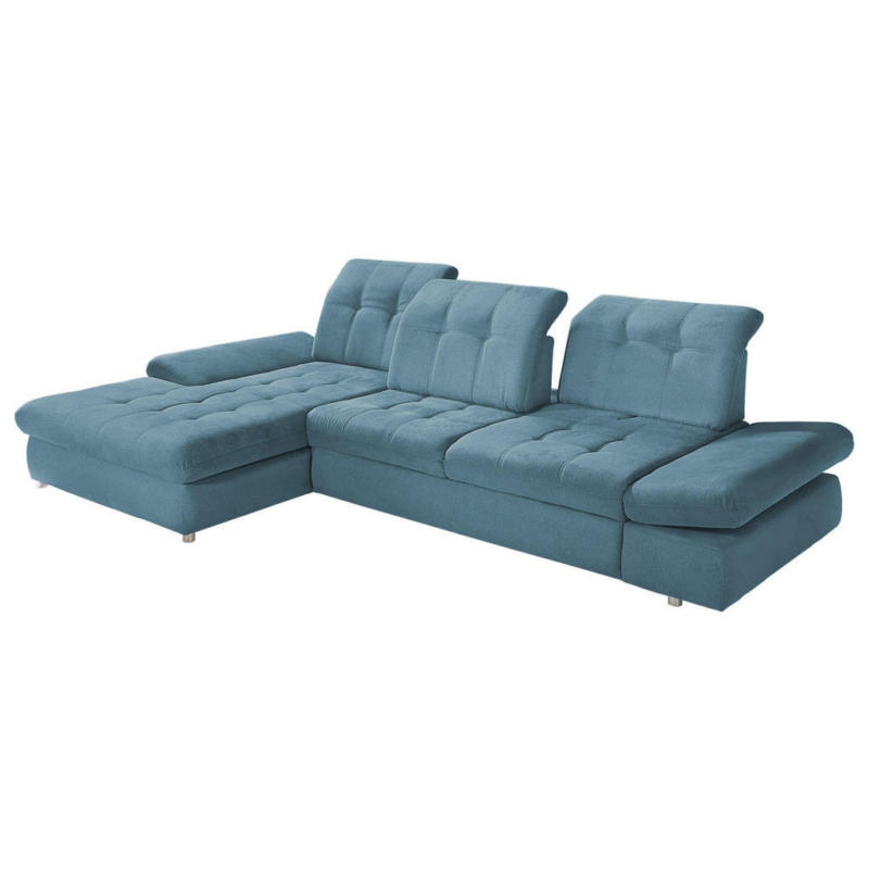 Ecksofa in Mikrofaser Blau