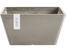 Pflanzkasten Ecopots Berlin Kunststoff 31 x 31 x 15,5 cm braungrau