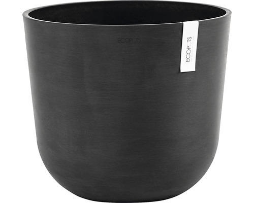 Pflanztopf Ecopots Oslo Kunststoff Ø 35 cm H 30,5 cm dunkelgrau