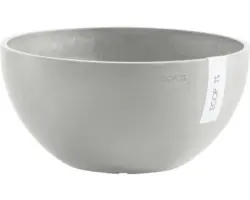 Pflanzschale Ecopots Brussels Kunststoff Ø 30 cm H 14 cm weißgrau