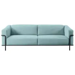 Dreisitzer-Sofa in Kord Hellblau