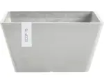 Hornbach Pflanzkasten Ecopots Berlin Kunststoff 25 x 25 x 12,8 cm weißgrau