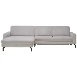Ecksofa in Cord Grau