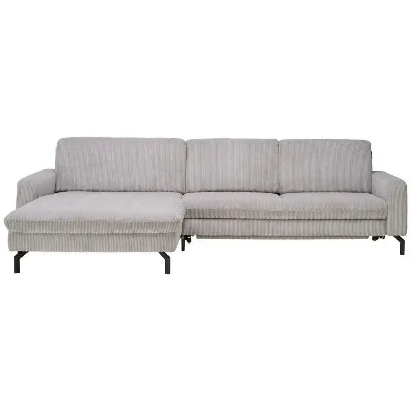 Ecksofa in Cord Grau