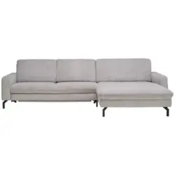 Ecksofa in Cord Grau