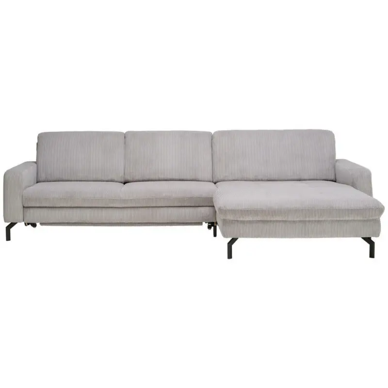 Ecksofa in Cord Grau