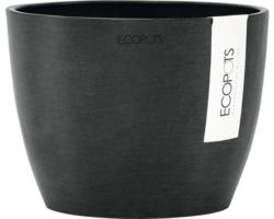 Pflanztopf Ecopots Stockholm Kunststoff Ø 16 cm H 12,5 cm dunkelgrau