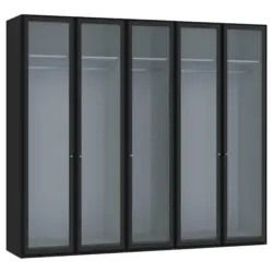 Drehtürenschrank in Schwarz