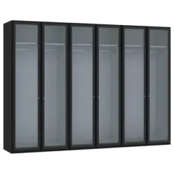 Drehtürenschrank in Schwarz