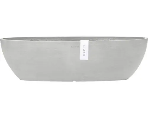 Pflanzschale Ecopots Sofia Kunststoff 56x14x16 cm weißgrau