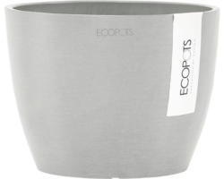 Pflanztopf Ecopots Stockholm Kunststoff Ø 16 cm H 12,5 cm weißgrau