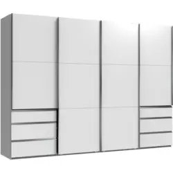Schwebetürenschrank in Weiß