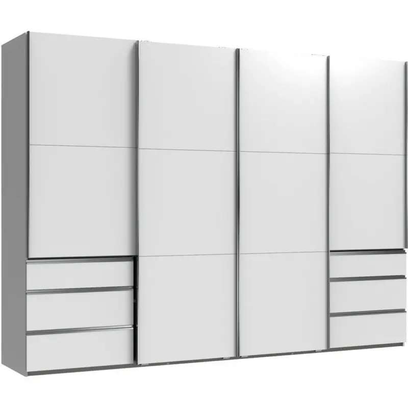 Schwebetürenschrank in Weiß