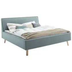 Polsterbett 160/200 cm in Hellblau