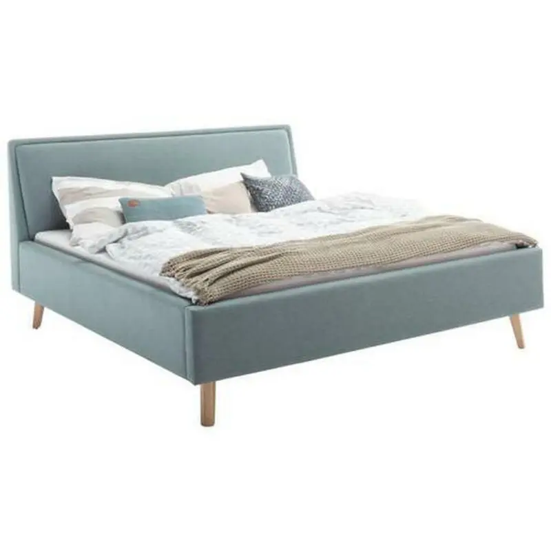 Polsterbett 160/200 cm in Hellblau