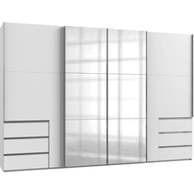 Schwebetürenschrank in Weiß