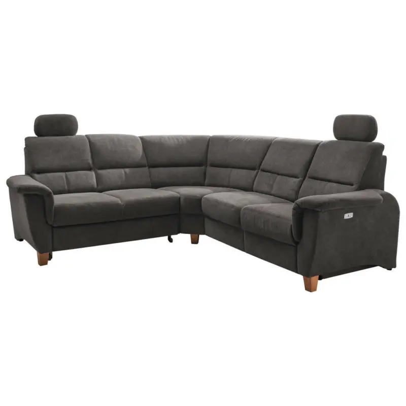 Ecksofa in Struktur Anthrazit