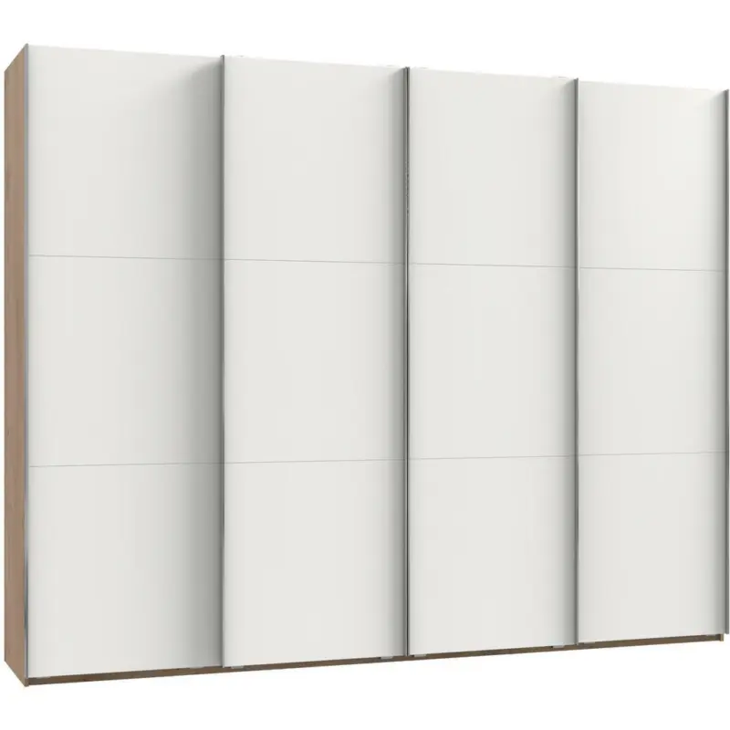 Schwebet&uuml;renschrank in Wei&szlig;, Eichefarben