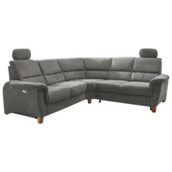 Ecksofa in Struktur Dunkelgrau