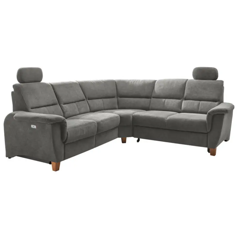 Ecksofa in Struktur Dunkelgrau