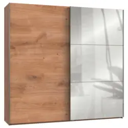 Schwebetürenschrank in Eichefarben
