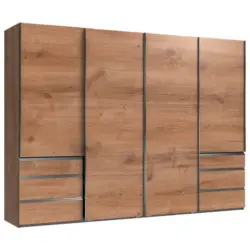 Schwebetürenschrank in Eichefarben