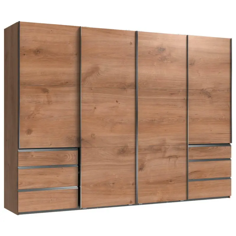 Schwebetürenschrank in Eichefarben